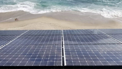 Clean Solar Panel Facing Beach