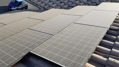 Dusty Solar Panels on the roof in Coto de Caza