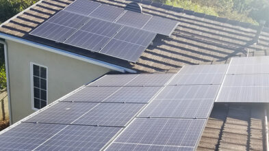Dusty Solar Panels on the Roof in Ladera Ranch